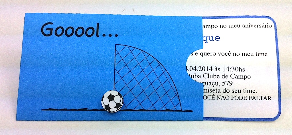 Convite de aniversário – Futebol