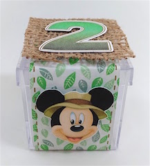Caixinha Acrílica Mickey Safari