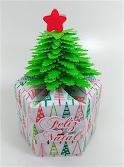 Caixinha de Natal com Pinheiro 3D
