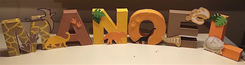 Letra 3D Dinossauro